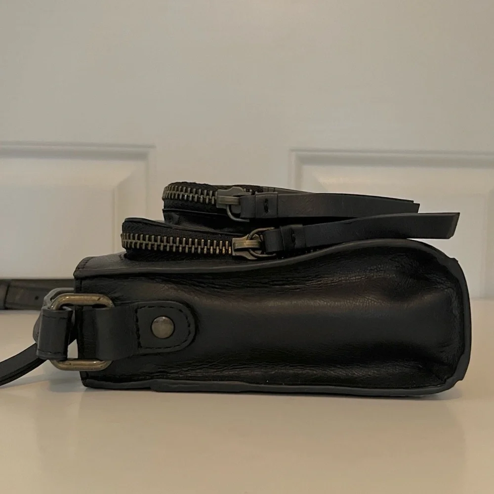 Lucky Brand Crossbody Leather Bag Black - Picture 4 of 9